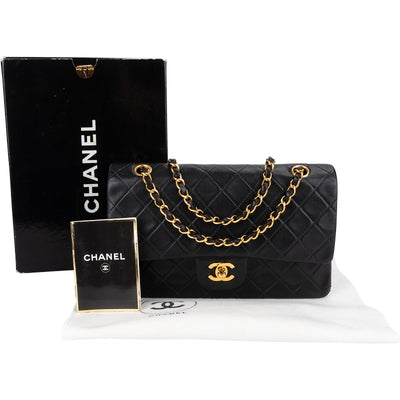 Chanel Quilted Lambskin 24K Gold Medium Double Flap Shoulder Bag
