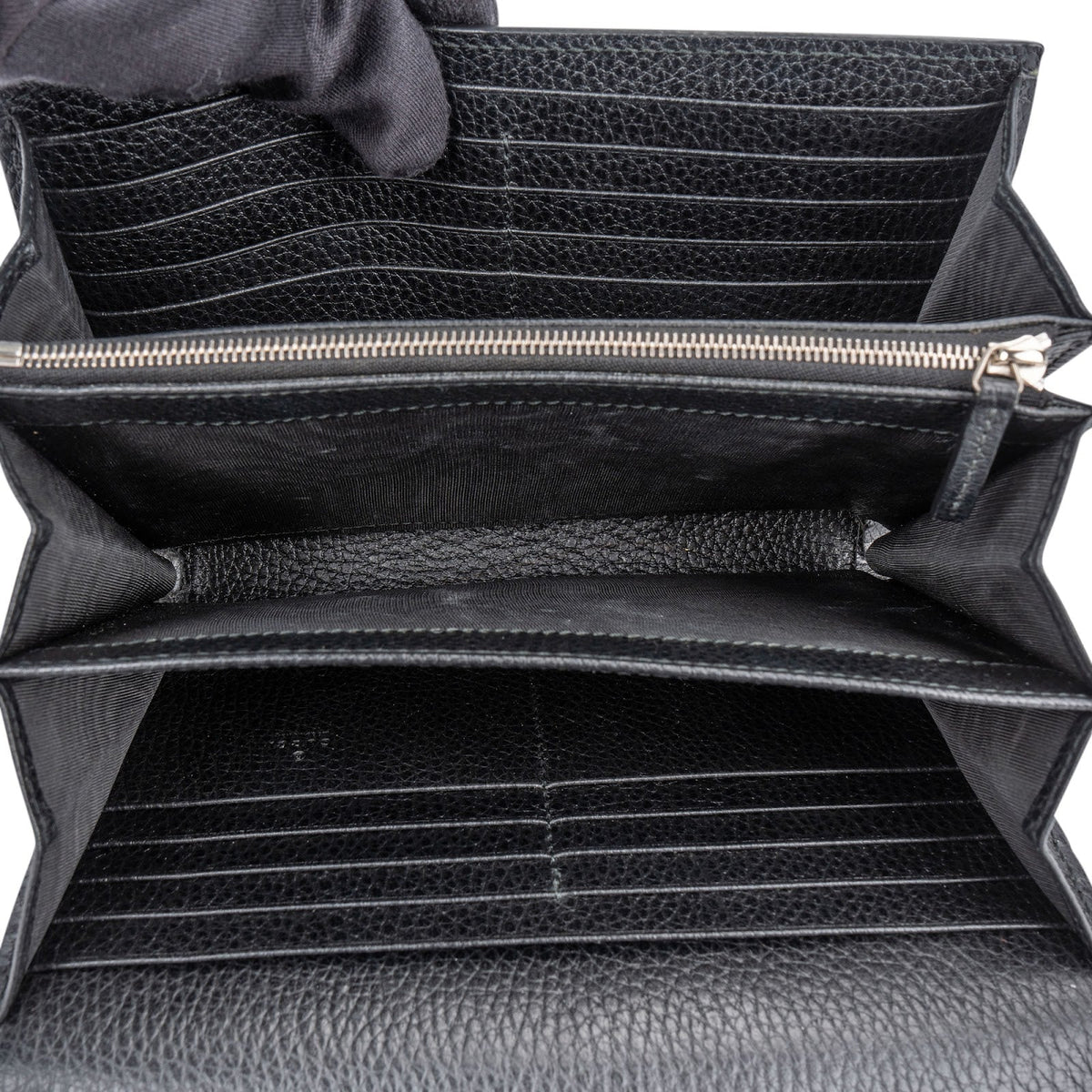 Gucci Grained Leather Crystal Dionysus Mini Chain Wallet Crossbody Bag