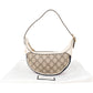Gucci Monogram GG Supreme Canvas Web Stripe Ophidia Half-Moon Mini Shoulder Bag