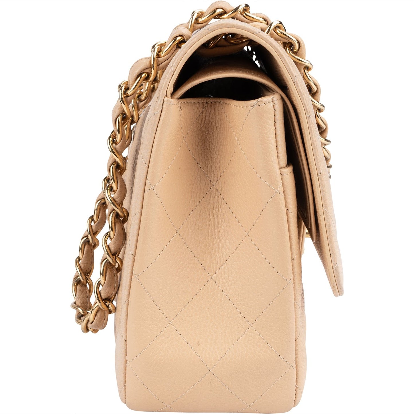 Chanel Caviar Leather Jumbo Double Flap Shoulder Crossbody Bag