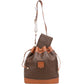 Celine Macadam Monogram Canvas Drawstring Bucket Shoulder Bag