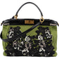 Fendi Limited Floral Embroidered Denim Peekaboo Handbag