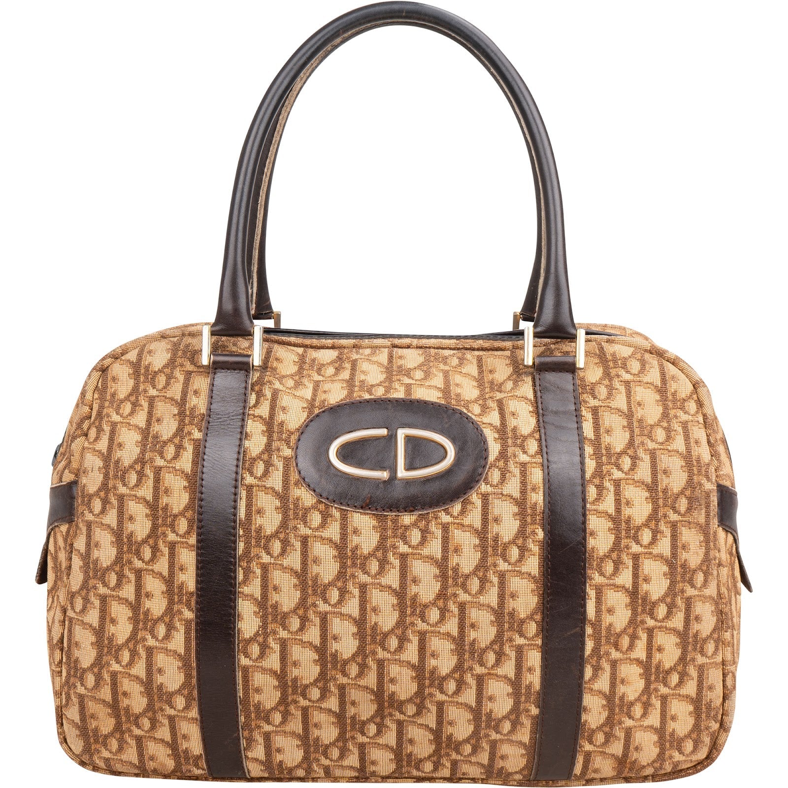 Christian Dior Trotter Monogram Boston Handbag