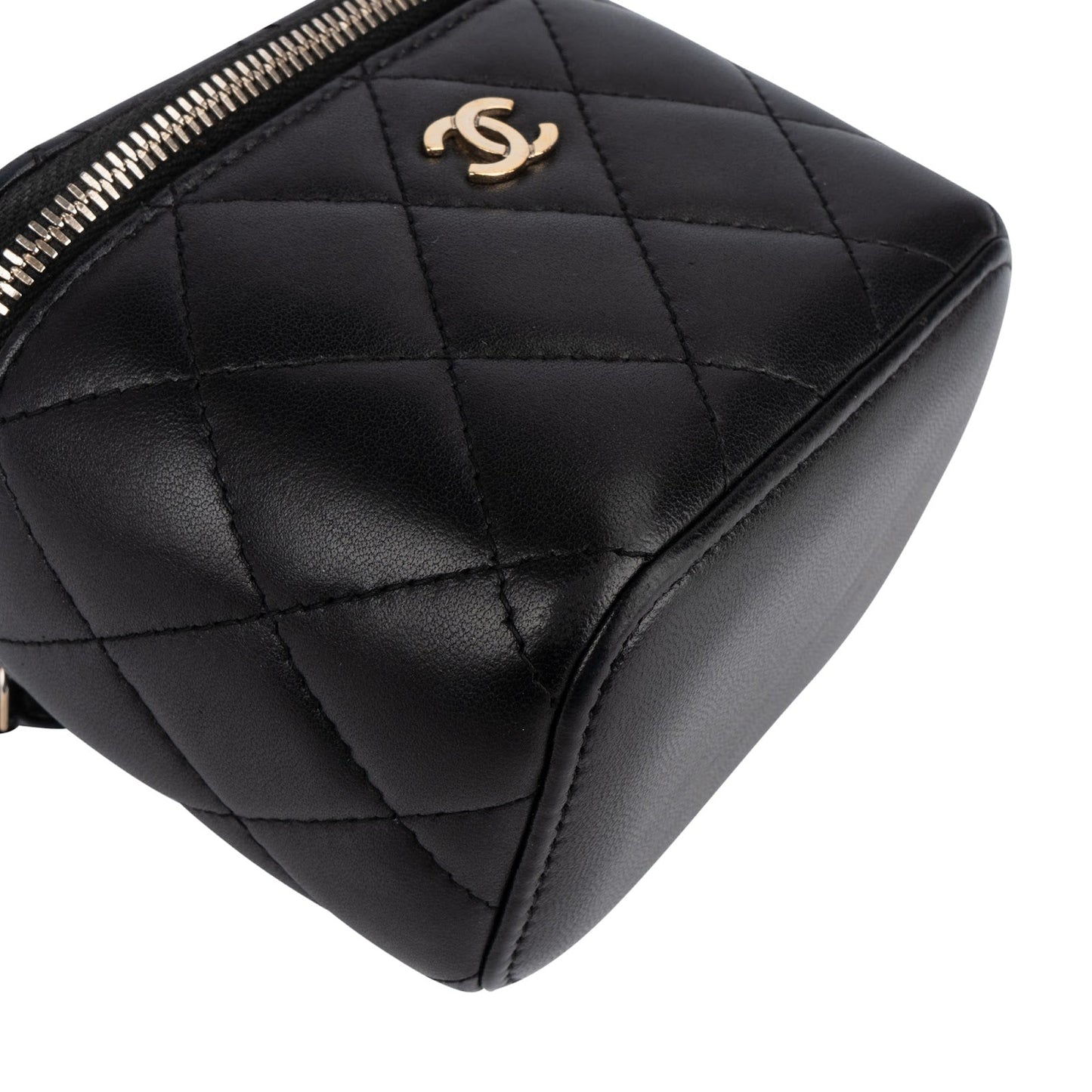 Chanel Quilted Lambskin Mini Vanity Chain Crossbody Bag