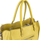 Balenciaga Leather Paper Look Side Zip Tote Handbag