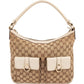 Gucci Monogram GG Abbey Double Pocket Hobo Shoulder Bag