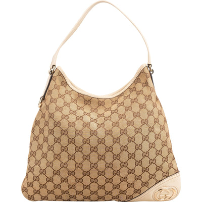 Gucci Monogram GG Canvas Interlocking G Hobo Shoulder Bag