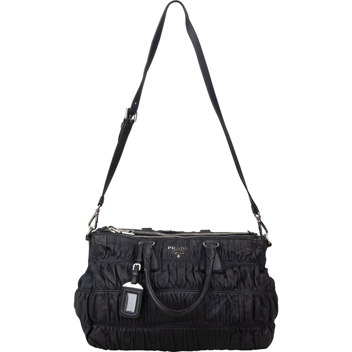 Prada Quiilted Nappa Leather Gaufre Satchel Handbag