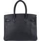 Hermès Blue Indigo Clemence Leather Palladium Birkin 30 Handbag