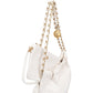 Chanel 22 White Quilted Lambskin Maxi Drawstring Shoulder Bag
