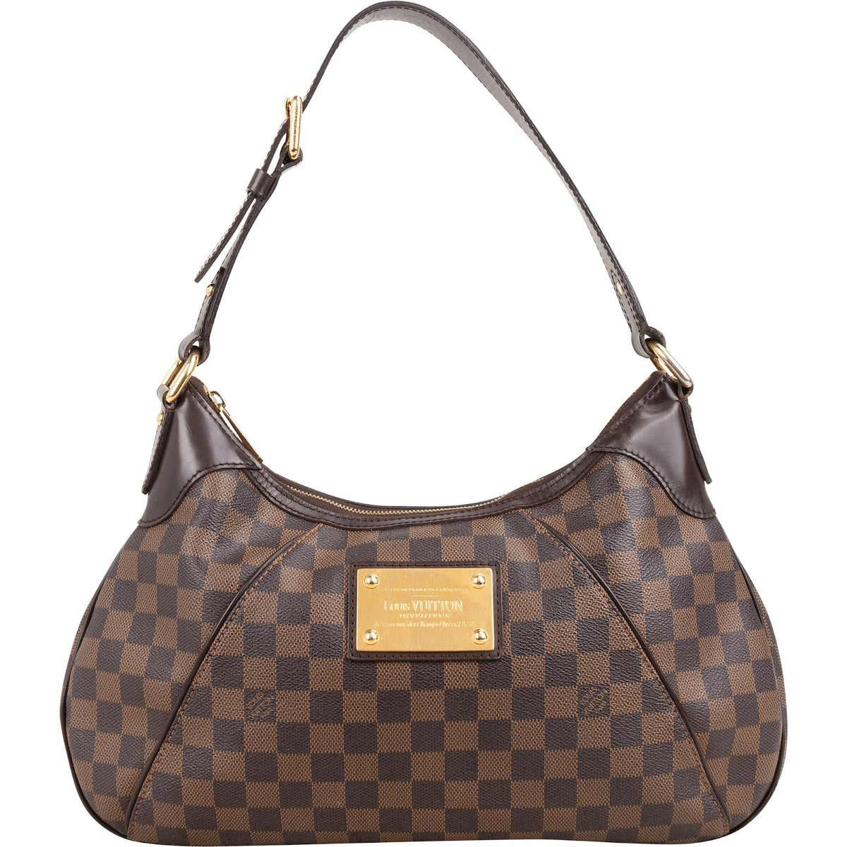 Louis Vuitton Damier Ebene Canvas Thames GM aus Damier Ebene Canvas und Leder – Vorderansicht
