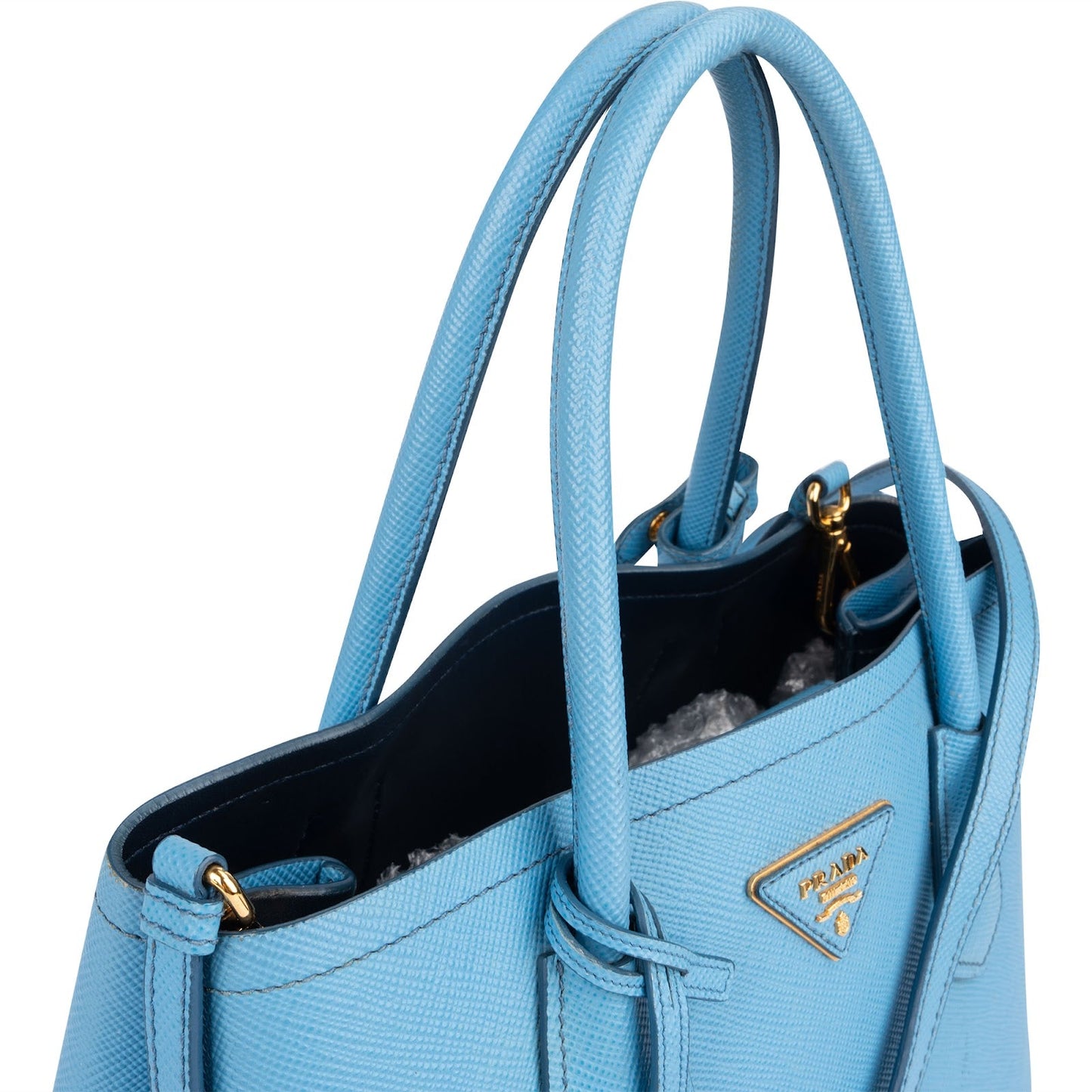 Prada Saffiano Leather Small Double Handbag