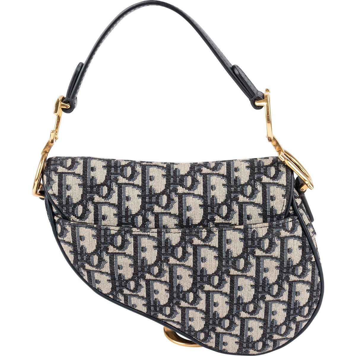 Christian Dior Oblique Trotter Monogram Canvas Mini Saddle Shoulder Bag