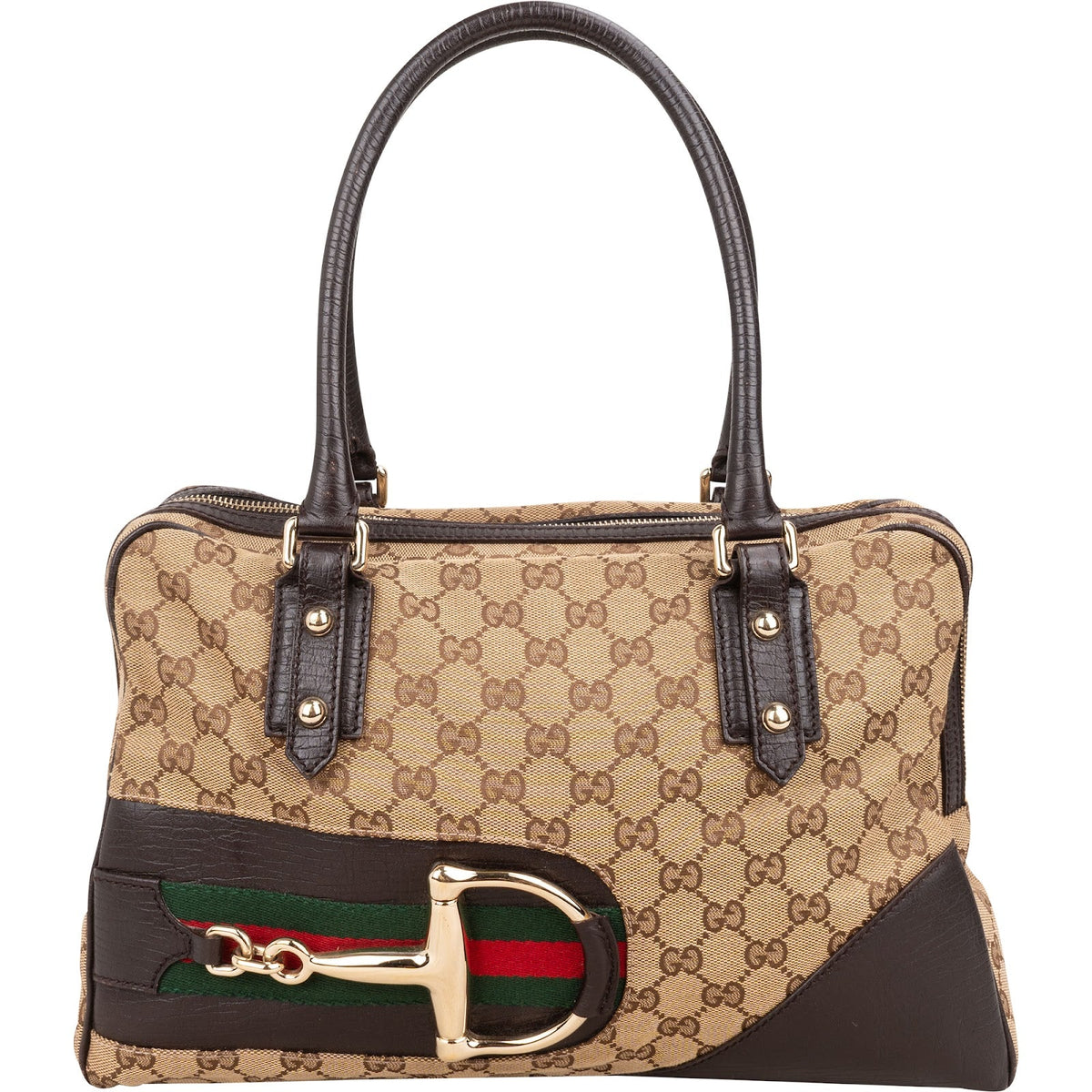 Gucci Monogram GG Canvas Horsebit Handbag