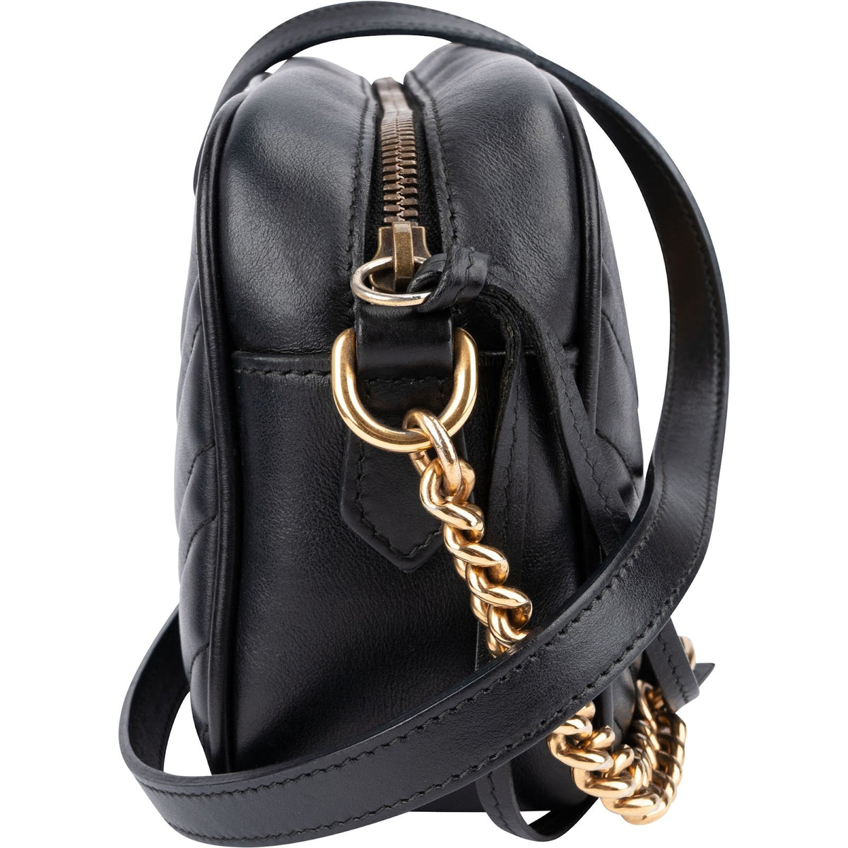 Gucci Matelassé Leather GG Marmont Camera Crossbody Bag