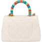 Chanel Quilted Leather Coco Rainbow Top Handle Flap Handbag
