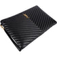 Saint Laurent Quilted Leather Large Monogram Clutch