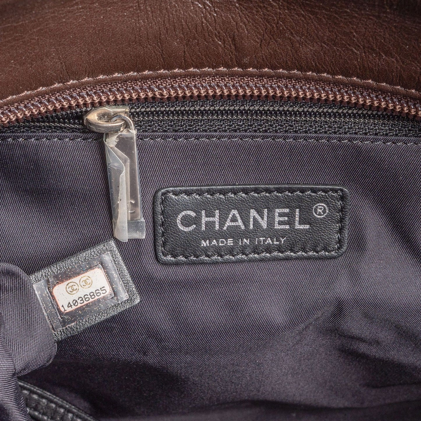 Chanel Faux Fur CC Charm Tote Handbag