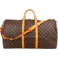 Louis Vuitton Monogram Canvas Keepall 60 Bandoulière Travel Bag