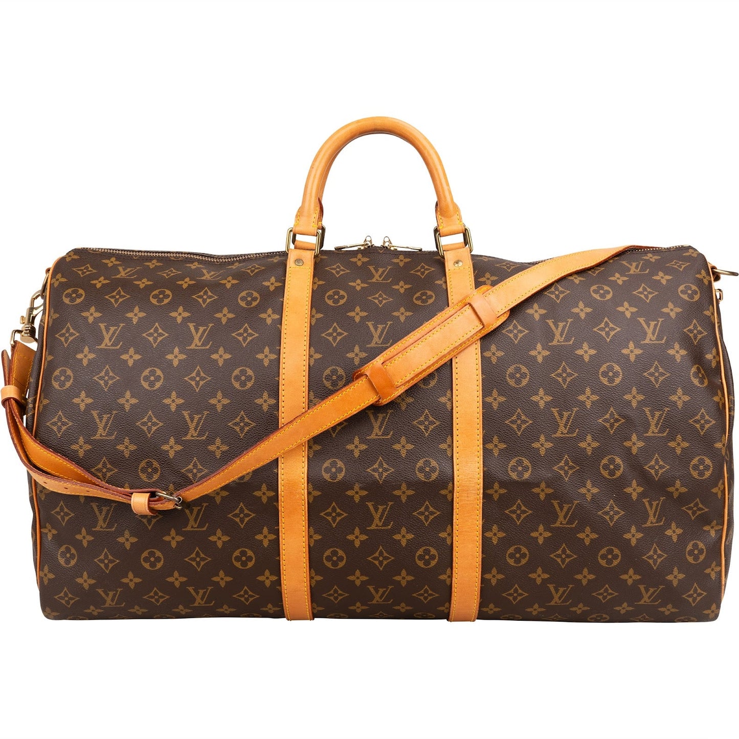 Louis Vuitton Monogram Canvas Keepall 60 Bandoulière Travel Bag