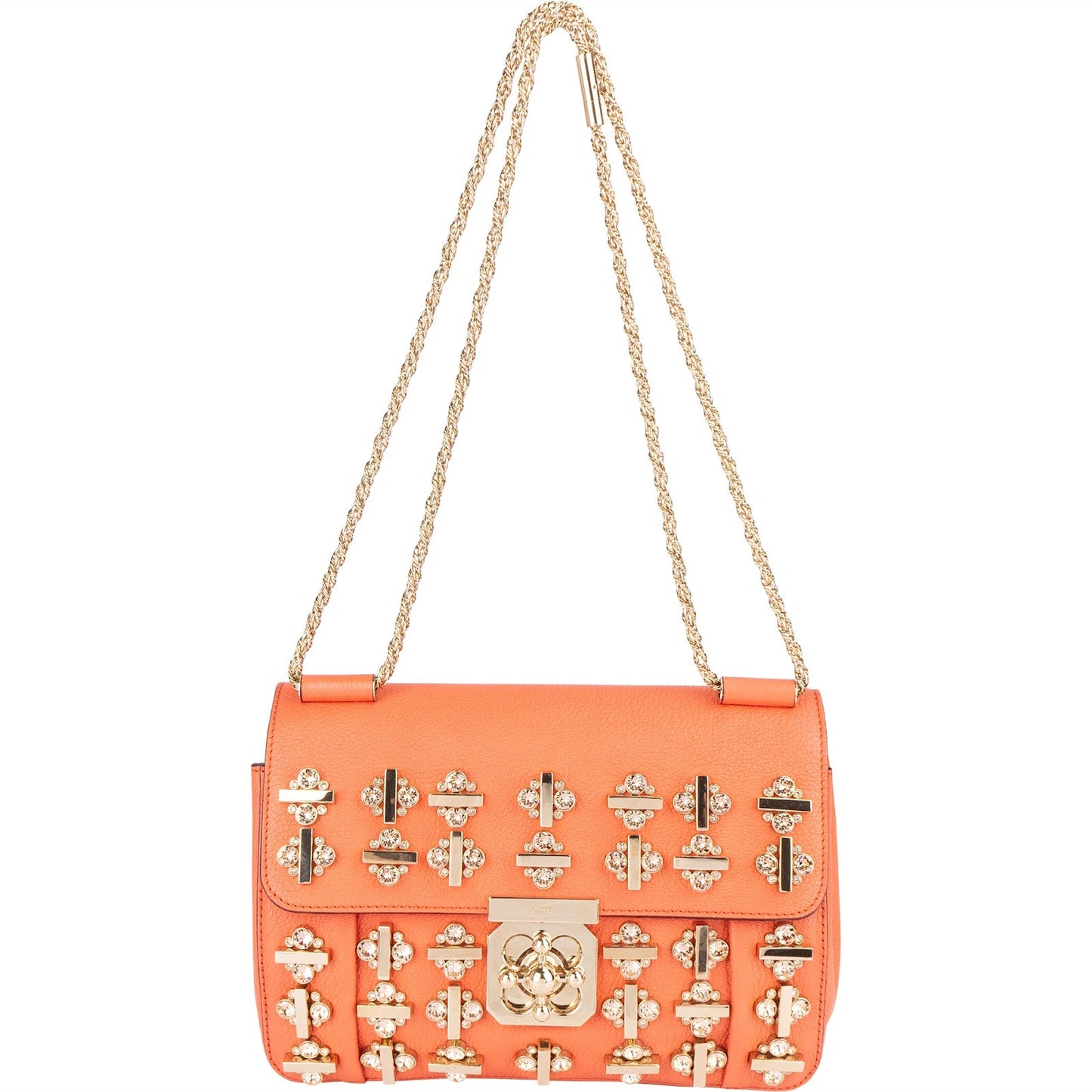 Chloé Embellished Leather Porte Epaule Swarovski Shoulder Crossbody Bag