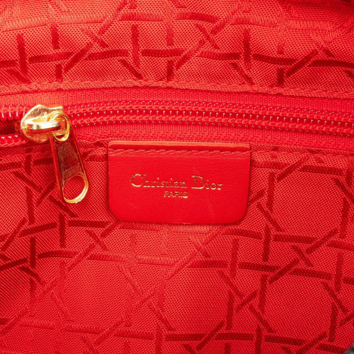 Christian Dior Quilted Nylon Cannage Lady Dior Handbag
