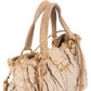 Miu Miu Quilted Fabric City Handbag