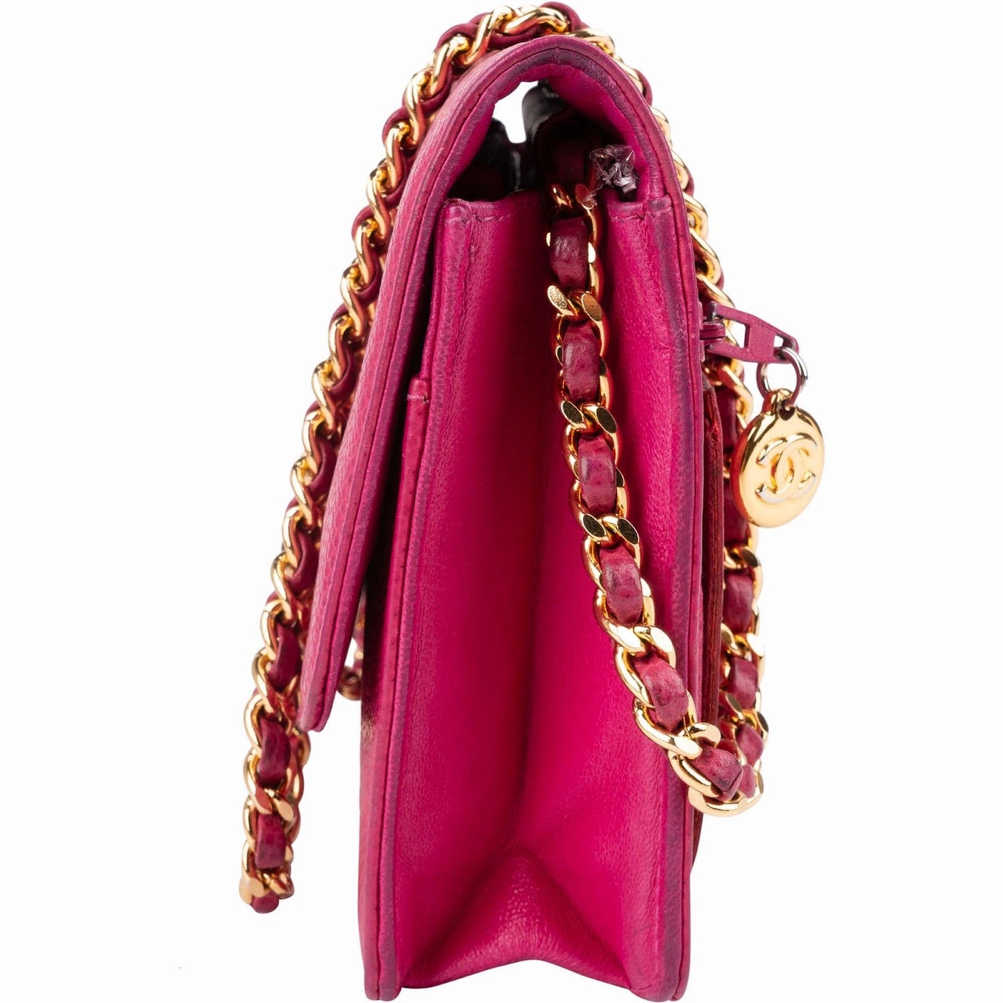 Chanel Caviar Leather Timeless CC Vintage Wallet on Chain Crossbody Bag