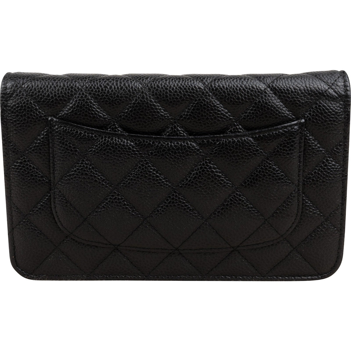 Chanel Quilted Caviar Leather Wallet On Chain Crossbody Bag