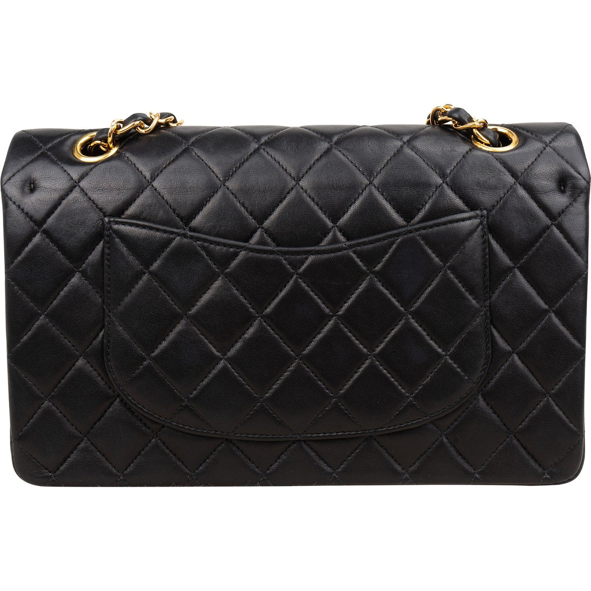 Chanel Quilted Lambskin Medium 24K Gold Double Flap Shoulder Bag