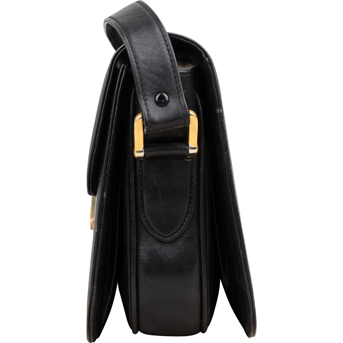 Céline Boxcalf Horse Carriage Triomphe Flap Shoulder Bag