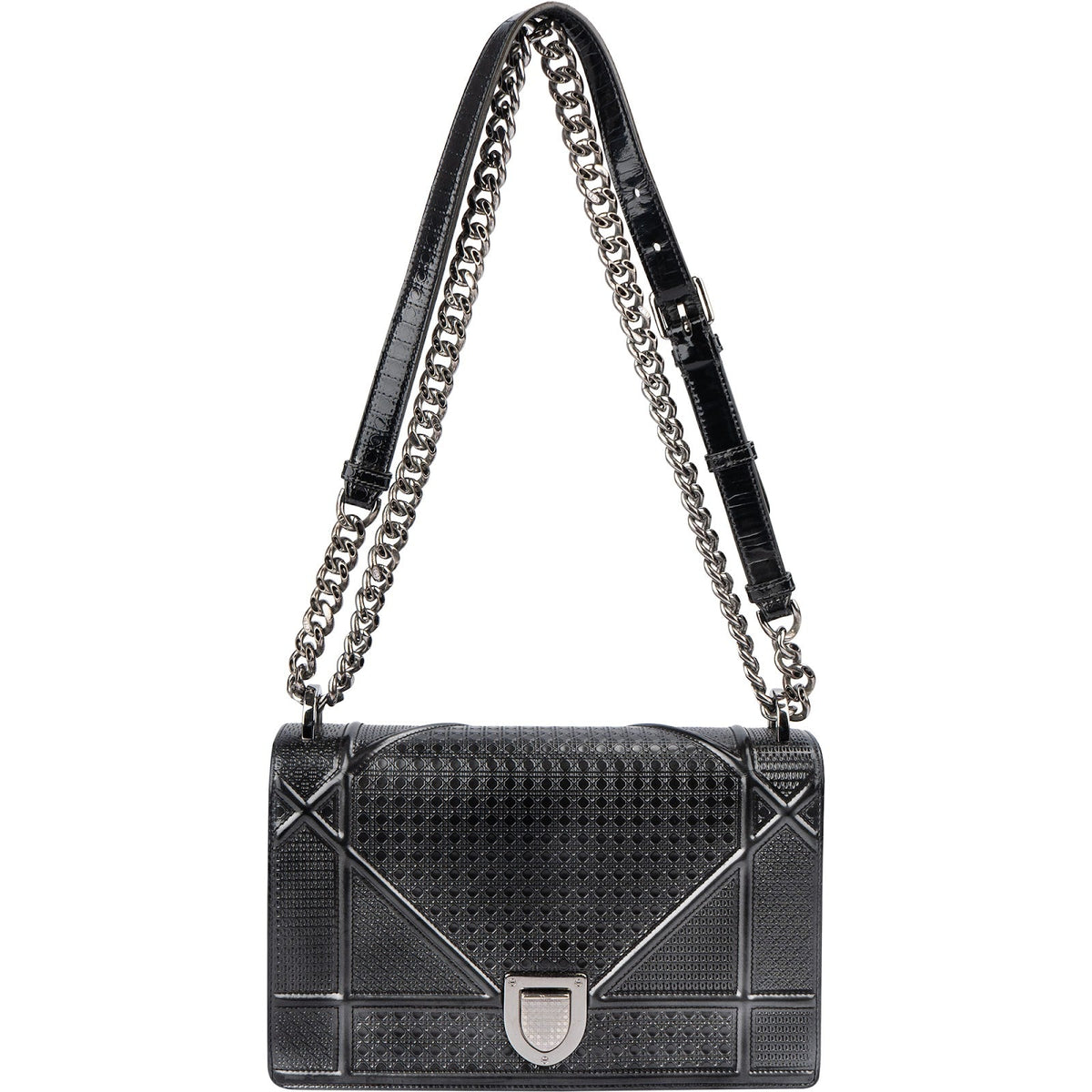 Christian Dior Embossed Cannage Diorama Flap Crossbody Bag