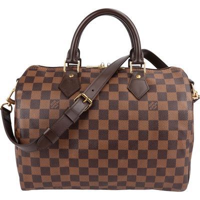 Louis Vuitton Monogram Damier Ebene Speedy 30 Bandoulière Handbag