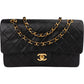 Chanel Quilted Lambskin Medium 24K Gold Double Flap Shoulder Bag