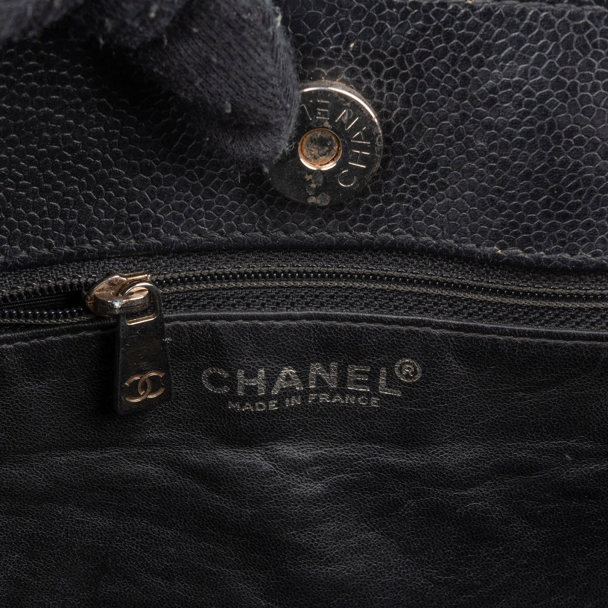 Chanel Caviar Leather Bijoux Chain Tote Shoulder Crossbody Bag