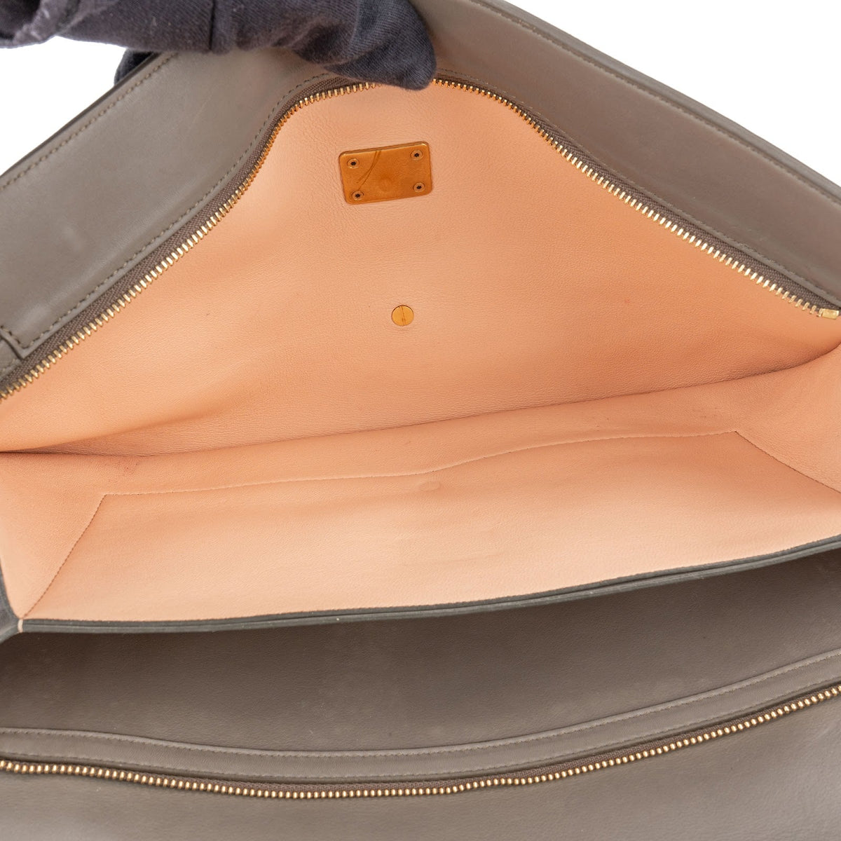 Céline Grey Calfskin Blade Shoulder Bag