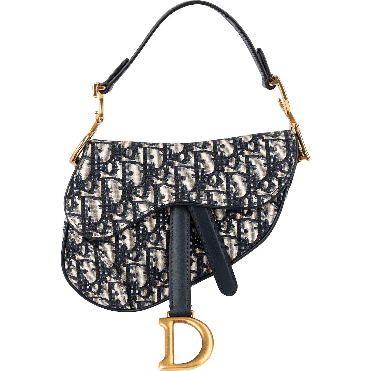 Christian Dior Oblique Trotter Monogram Canvas Small Saddle Handbag