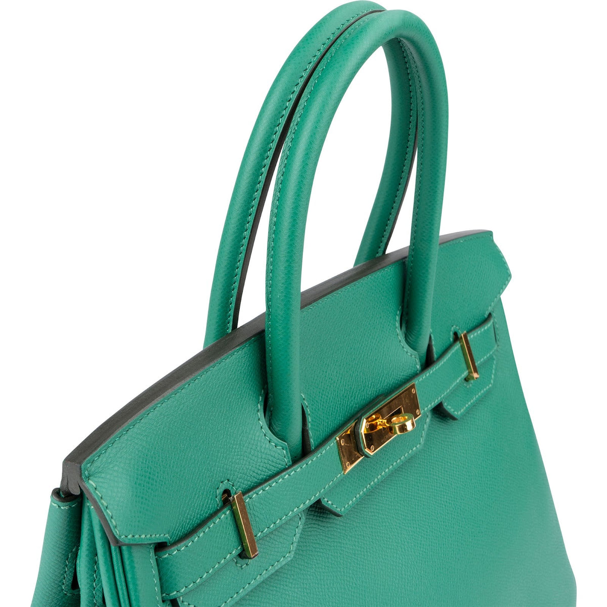 Hermès Vert Vertigo Epsom Leather Gold Birkin 30 Handbag