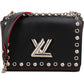 Louis Vuitton Noir Epi Leather Studded Twist MM Crossbody Bag