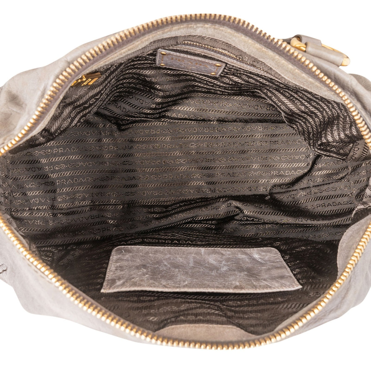 Prada Vitello Shine Leather Bauletto Satchel Handbag