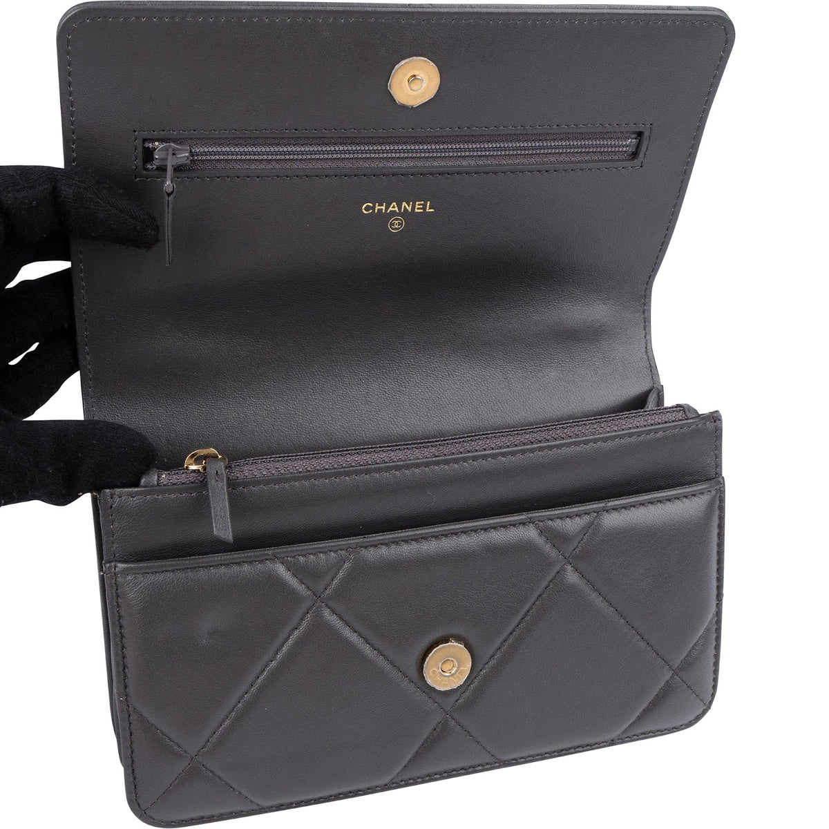 Chanel 19 Quilted Lambskin Chanel Wallet On Chain Crossbody Bag