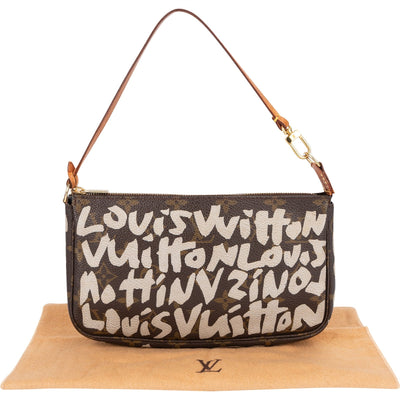 Louis Vuitton Monogram Canvas Limited Graffiti Pochette Accessoire Handbag