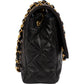 Chanel Soft Quilted Lambskin 24K Gold Medium Single Flap Crossbody Bag