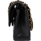 Chanel Quilted Caviar Leather Gold Small Double Flap Shoulder Bag