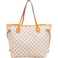Louis Vuitton Monogram Damier Azur Canvas Neverfull MM Shoulder Bag