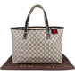 Gucci Monogram GG Supreme Canvas Web Tote Handbag