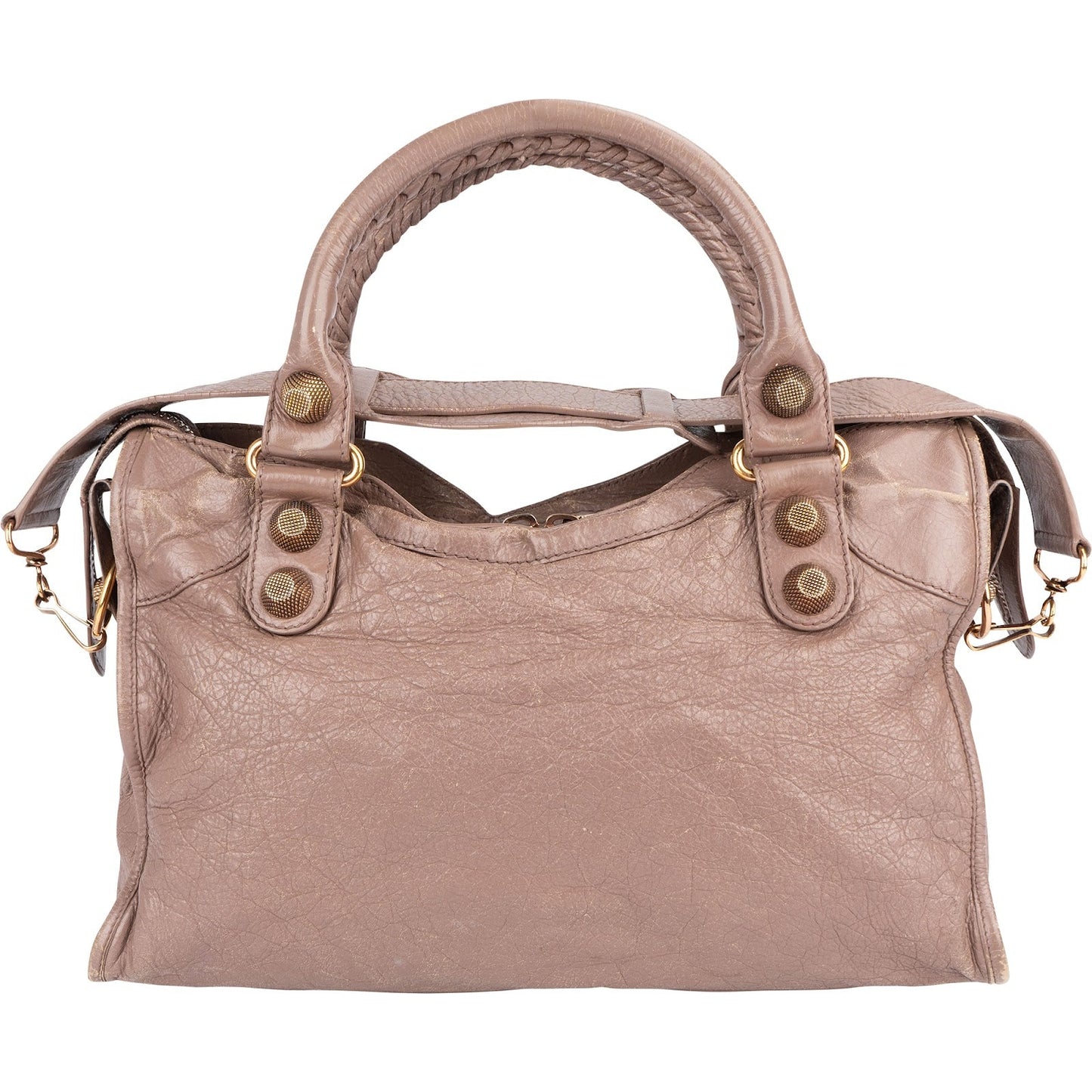 Balenciaga Mauve Leather City Handbag