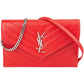 Yves Saint Laurent Grain de Poudre Leather Envelope Wallet On Chain Crossbody Bag