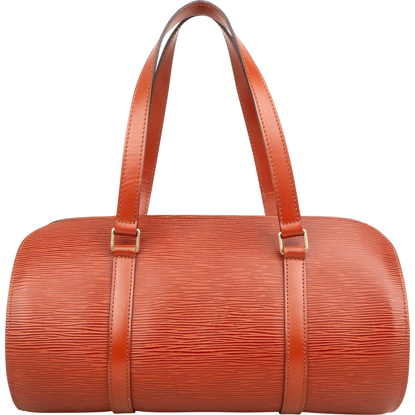 Louis Vuitton Cognac Epi Leather Soufflot Set Handbag