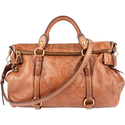 Miu Miu Vitello Lux Bow Handbag